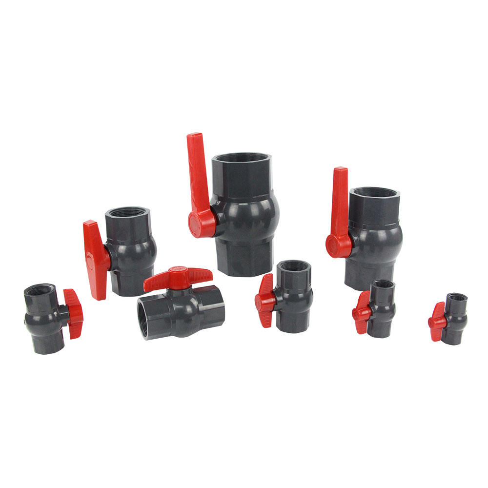 ASTM 40 مقبس UPVC صمام كروي مزدوج حقيقي